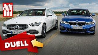 Mercedes C-Klasse vs. BMW 3er 2021  Das Duell der Limousinen mit Dennis Petermann