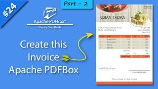 Apache PDFBox Invoice Tutorial Pdfbox Invoice Example Apache Pdfbox Invoice Example Part - 2