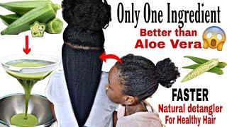 Only one Ingredientbetter than Aloe Vera How I use grew my hair faster with okra #hair growth