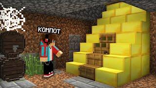 ВОТ ЧТО Я НАШЁЛ ЗА ЭТОЙ ЗОЛОТОЙ ЛЕСТНИЦЕЙ В МАЙНКРАФТ  Компот Minecraft