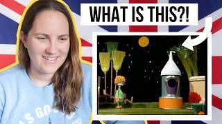 American reacts to BUTTON MOON quirky 80s UK kids show