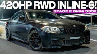 420HP Stage 2+ BMW 535i with the N55 Turbo Inline-6 engine Switchable Maps Crazy Exhaust etc