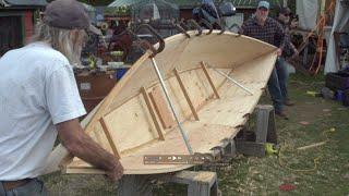 How to build a simple 15 foot plywood boat in 2 days with Lou - Catskill Mountain Youtube Maker Camp