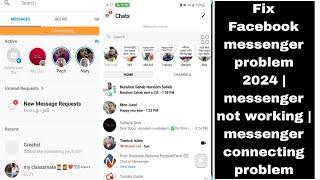 Fix Facebook messenger problem 2024  messenger not working  messenger connecting problem