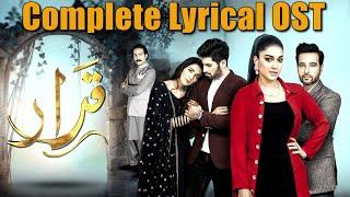 Qarar  Complete Lyrical OST  Rahat Fateh Ali Khan  MD Productions