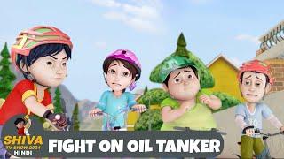 Fight On Oil Tanker  शिवा  Special Episode  Super Action Cartoon  Shiva TV Show Hindi
