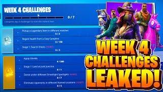 Week 4 Challenges LEAKED Fortnite Season 6 Week 4 ALL CHALLENGES Battle Pass