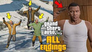 GTA 5 - All 5 Endings ABC Secret & BETA