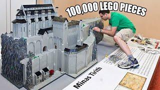 Massive LEGO Minas Tirith Castle Took 3 Years to Build - LOTR The Lord of the Rings