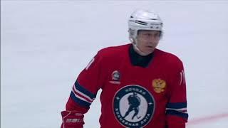 Putin scores goals in all-star ice hockey game