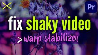 How to FIX SHAKY VIDEO  Premiere Pro Tutorial  Warp Stabilizer Effect