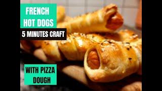 Hot Dog  Recipe with   Pizza Dough ️Make at home️EASY️