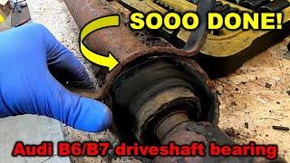 How to replace driveshaft center supporthanger bearing on a B6B7 Audi A4S4RS4