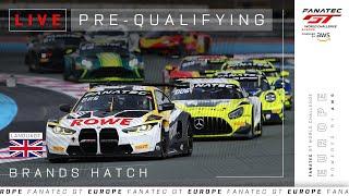 LIVE  Pre-Qualifying  Brands Hatch  Fanatec GT Europe 2024 English