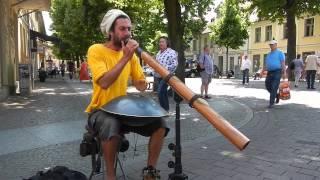 Best Street Performer Ever Didgeridoo & Hangdrum - Jesse Lethbridge