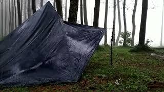 SOLO CAMPING IN HEAVY RAIN AND THUNDERSTORMS • 2 DAY CAMPING IN RAIN WITH THUNDER • ASMR
