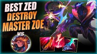 FANREN ZED - HOW TO DESTROY MASTER ZOE  ZED MID VS ZOE