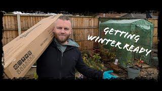 Getting the bonsai garden winter ready.