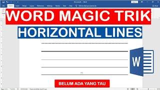 Cara Membuat Garis Otomatis di Ms Word Terbaru