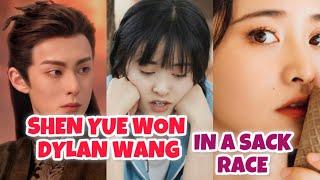 Dylan Wang Let Shen Yue win their snow sack race competition  Dyshen  meteor garden 