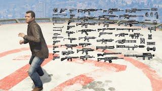 All Weapons and Sounds in GTA 5 in 136 Seconds