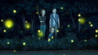 Takagi and Nishikata watch fireflies with their daughter