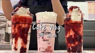 ng ○△□ You are invited to the strawberry party.  Would you like to participate?️‍  cafe vlog