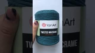 Подробный обзор пряжи YarnArt Twisted macrameХлопок с вискозой №789 Петроль