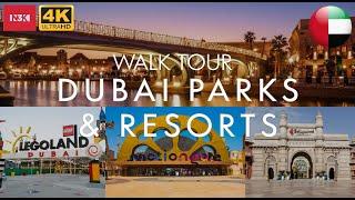 4K Walk Tour Dubai Parks & Resort  N3K