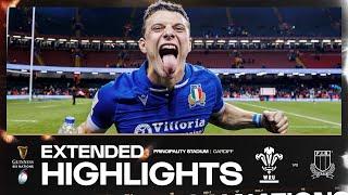 WHAT A WIN   EXTENDED HIGHLIGHTS  WALES V ITALY  2024 GUINNESS MENS SIX NATIONS RUGBY