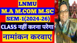 Lnmu PG Admission 2024-26 Information