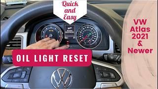 How to Reset Oil Change Light for VW Atlas 2021 and newer