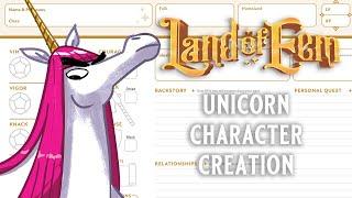 Land of Eem Unicorn Character Creation