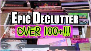 MASSIVE EYESHADOW PALETTE DECLUTTER II OVER 100+ EYESHADOW PALETTES