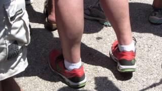 Pro Choice Rally in Austin TX -- Woman Wearing Wendy Davis shoes watching