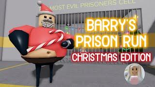 BARRYS PRISON RUN Christmas Edition Roblox Gameplay Walkthrough No Death Speedrun 4K