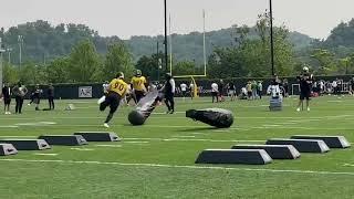 TJ Watt Alex Highsmith And Larry Ogunjobi Working At Steelers OTAs