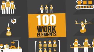 100 Work Elements - After Effects Template