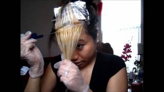 How to bleach Black Dark hair to a Blonde step by step tutorialdemo