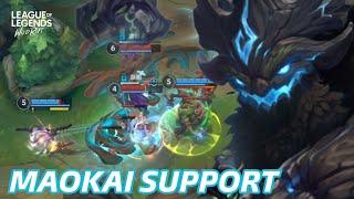 MAOKAI SUPPORT ES UNA LOCURA EN WILD RIFT  - FULL GAMEPLAY.