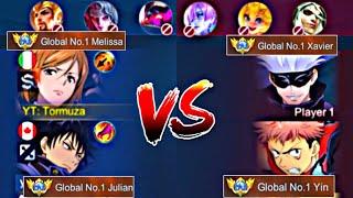 MOMENT LANGKA MELISSA & JULIAN VS YIN & XAVIER MELISSA BEST BUILD 2023  Mlbb