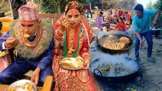 Unseen Amazing Beautiful Village Marriage Ceremony  Village Life Nepal  Village Food  BijayaLimbu