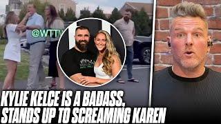 Kylie Kelce Stands Up To Karen Who Screams After Being Denied Photo  Pat McAfee Reacts