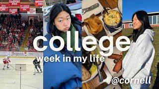 college week in my life at CORNELL  hockey cornell vs yale chill week skiing retreat studying