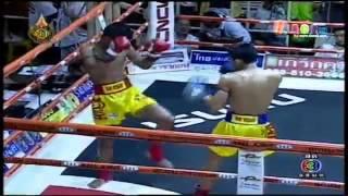 Khundew red vs Yuthapon blue - @Omnoi Stadium 28.07.2012 - Muay Thai KO