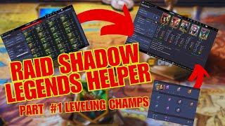 RSL HELPER PART #1 UI BREAKDOWN AND HOW TO LEVEL CHAMPS & FOOD RAID SHADOW LEGENDS