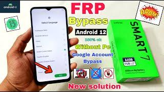 Infinix Smart 7 FRP Bypass Android 12 Update  Infinix X6517 Google Account Bypass Without Pc 