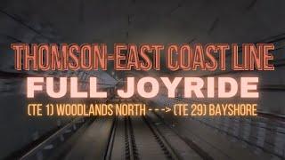 Full Journey ride on Thomson-East Coast Line TEL with stage 4 from Woodlands North - Bayshore