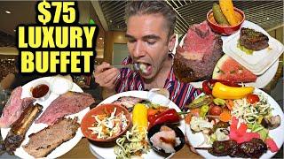 #1 RATED LAS VEGAS BUFFET vs COMPETITIVE EATER $75 Luxury Buffet  LAS VEGASS BIGGEST BUFFET