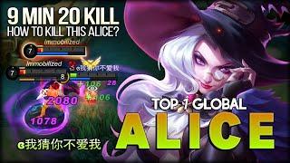 9 Minutes 20 Kill. Wizardry Teacher Unlimited HP ɞ我猜你不爱我 Top 1 Global Alice - MLBB